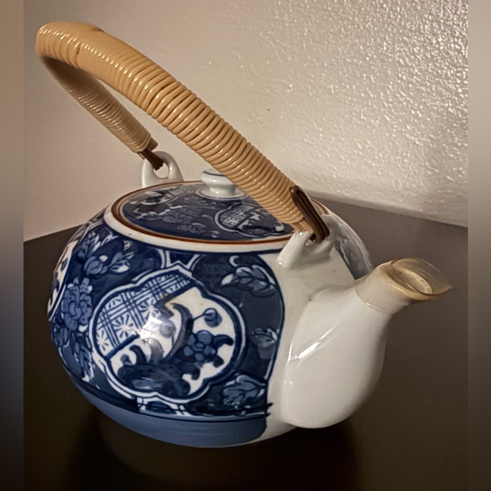 Japanese Arita Porcelain Tea Set Teapot & 5 Cups Ceramic Tea Service Vintage NIB - Picture 7 of 12